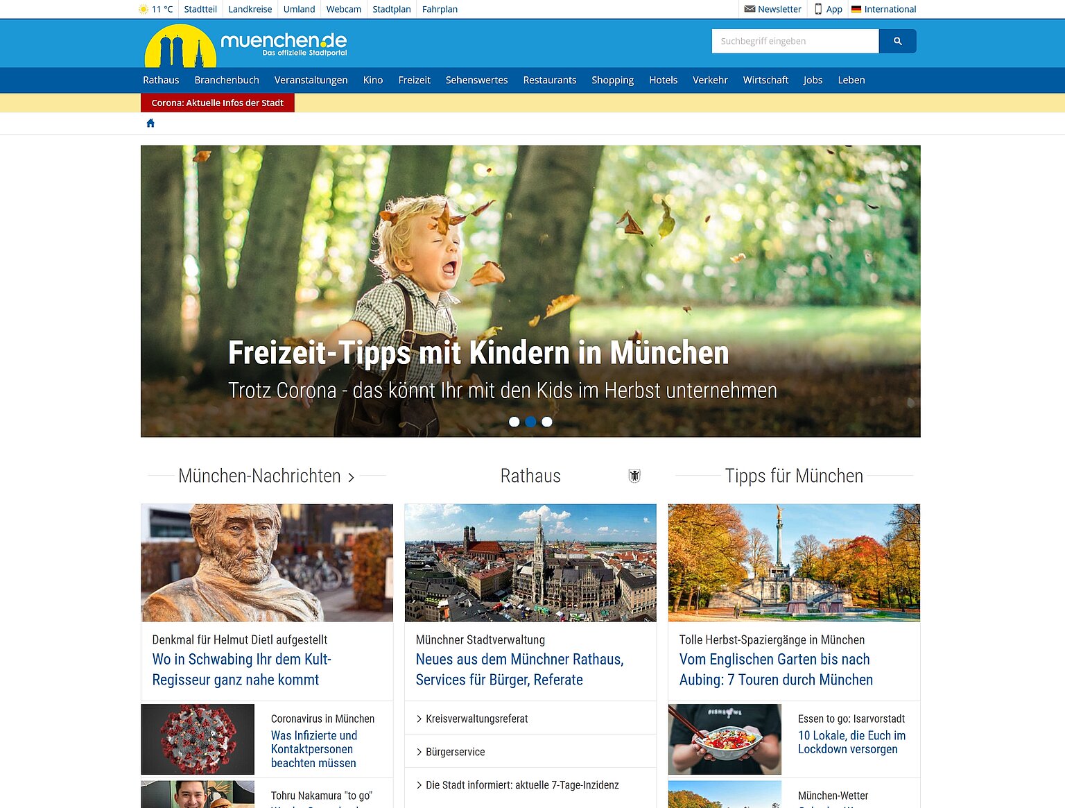  – Screenshot: Internet-Portal "muenchen.de"