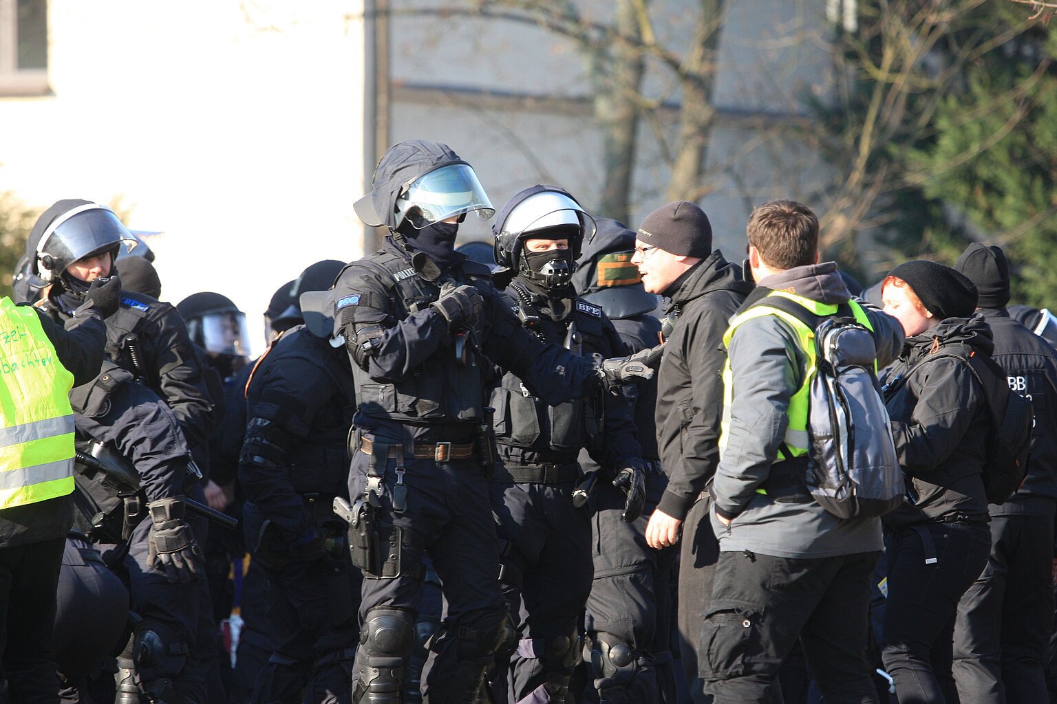 – Polizei: Schutz für Journalisten nötig. Foto: Sören Kohlhuber